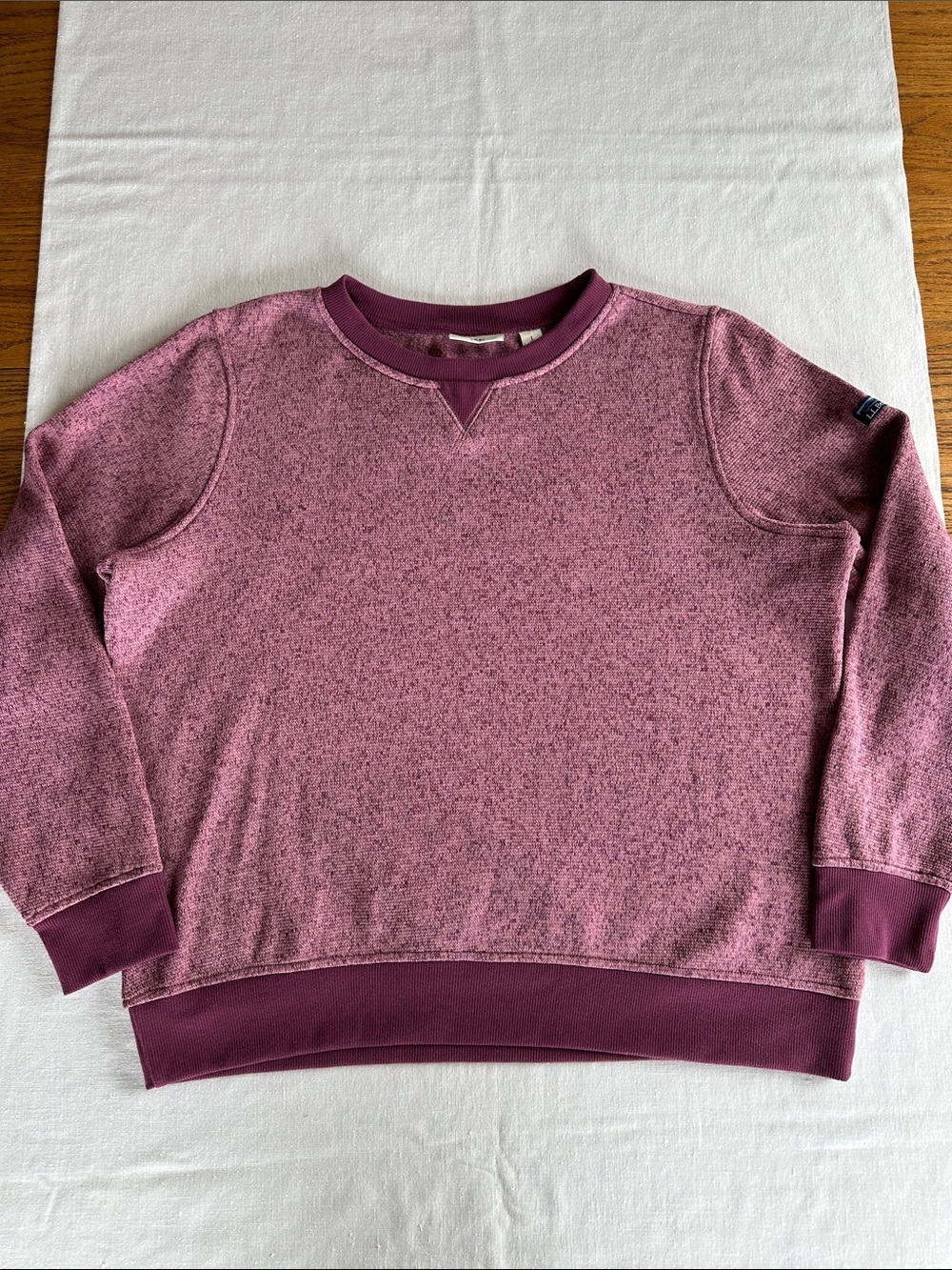 L.L. Bean Women's Lightweight Sweater Fleece Top L Purple